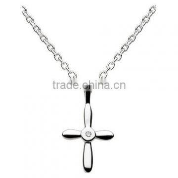 latest design fashion necklace high quality diamond cross pendant necklace kids necklaces for gift