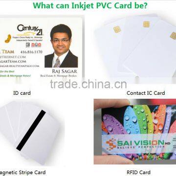 MDI11Custom plastic inkjet printable t5577 chip plastic id cards