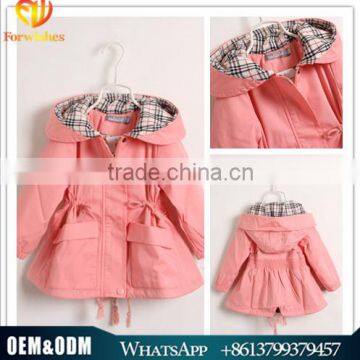 2015 Children Autumn Clothing Girl Coat Baby Girl Cotton Hooded Coat
