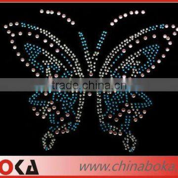 Fashion butterfly hot fix rhinestone motif design