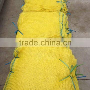 30*47 orange HDPE potatos mesh bags with handle