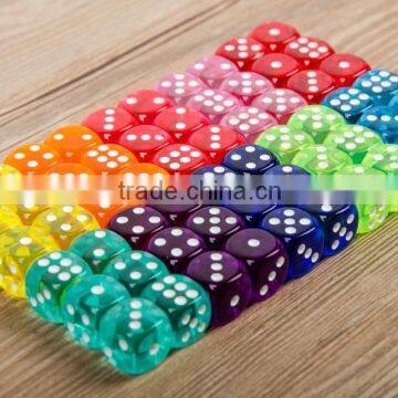 14MM Rounded Transparent Dice/10 Kinds of Color Fine Small Children Gifts Toys/14# Top Grade Dice Game Quality Choice photo-2