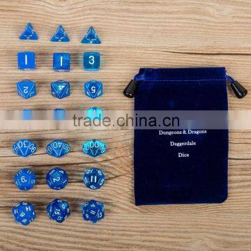 Children Gifts 21pcs Polyhedral Dice Set With Flannelette Bag/Education Math Dice/Children Dice Toys photo-2