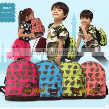 Fashionable active cute bear printed children school bag