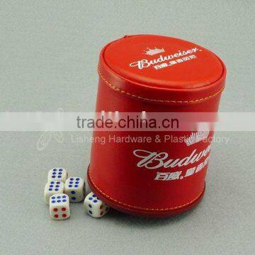 The leather dice shaker with dice