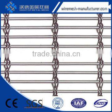 Steel architectural woven mesh fabric, metal coil link draperies for walls