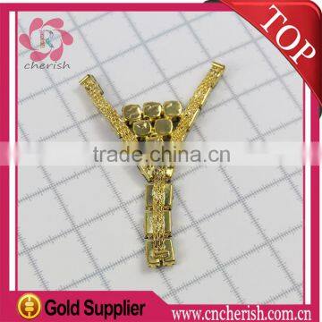 2016 Wholesale Fashion Glass Shoe Ornament Metal Parts Rhinestone Chains photo-6