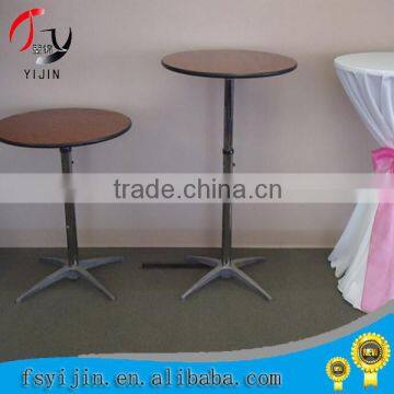 Wholesale Stainless Steel Base High Top Bar Table/Used For Cocktail Table