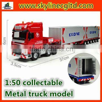 Wholesale OEM 1:50 Diecast heavy retractable flat truck models                        
                                                Quality Choice