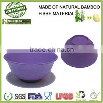 purple hotsale bamboo fiber pet water food bowl, bamboo fiber pet cat feeder pot