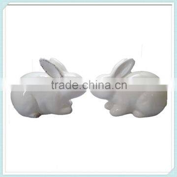 glazed easter bunny white porcelain ceramic rabbit