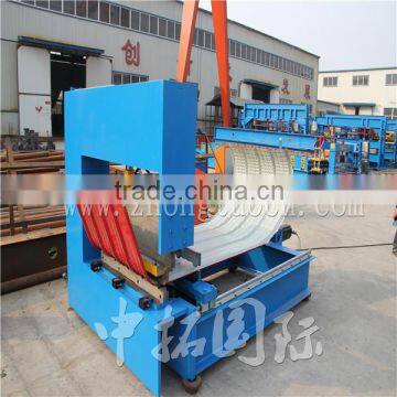 Auto curved roll forming machine for roofing construction