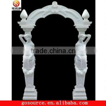 arch marble fireplace mantel