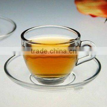 Heat resistant borosilicate glass coffee cup