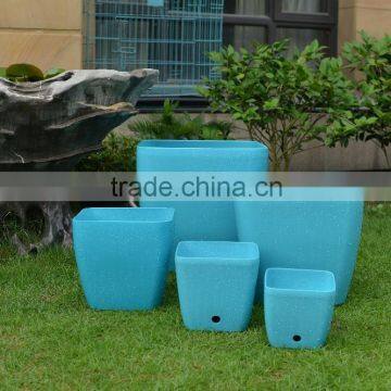 Wholesale garden square shaped ceramic decorative indoor pp plastic planters flowerpot