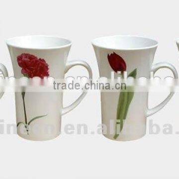 Ceramic Couple Color Change Mug With Unique Handle
