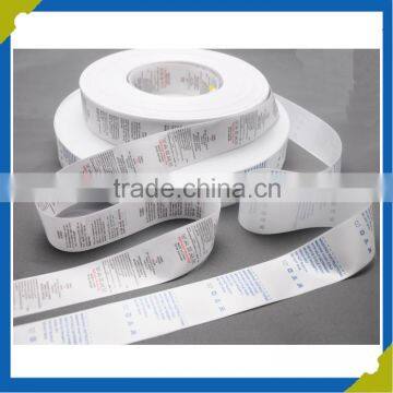 High Quality Printed Care Label/Polyester Taffeta Label/Clothing Washing Label