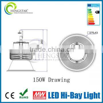 25degree 60degree 100degree Supermarket Illumination Black Color Meanwell Driver Outdoor Warehouse Led hi Bay Hangar Lighting photo-5