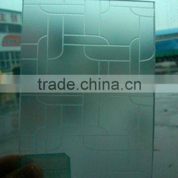 4-6mm Decorative Building Acid Etched Glass photo-4