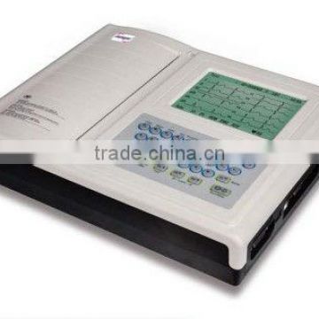 2013 hot selling digital portable rechargeable LCD screen ECG machine 12leads 12channels JPD-E12