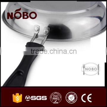 stainless steel non stick flat frying pan