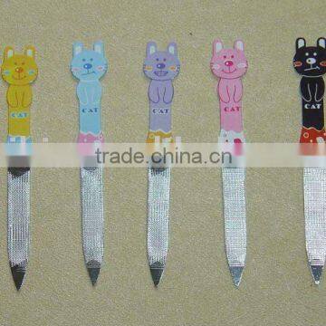 Cute cat's design promotional gift stainless steel nail file