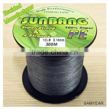 Dongyang Manufacturer Black Fishing Tackle PE Fishing Braided Line