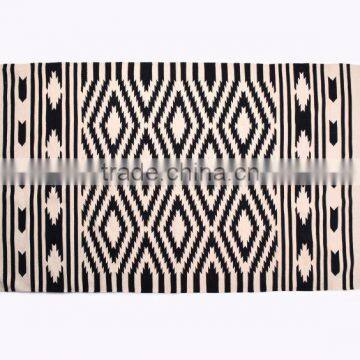 Natural Fibres Black & White Cotton Rug