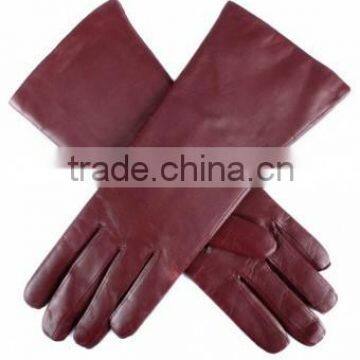 Women's Cashmere Lined Plain sheepskin Leather Gloves