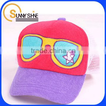 Sunny Shine custom promotional cartoon short brim mesh baseball Cap