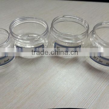 different capacity plastic PET cosmetics Jar