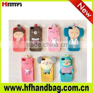 korean animal cartoon silicon Iphone 5 cases