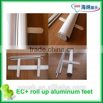 Aluminum 85*200cm narrow base adjustable roll up stand, round base roll up standee