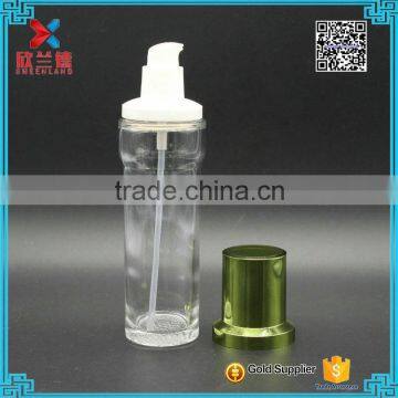 2016 high quality 100ml cylinder empty glass lotion packing bottle