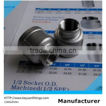 stainless steel fitting in 304/316 casting threaded bell fittings