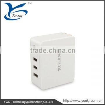 25W 4-Port USB Wall Home Travel Charger Power Adapter, Multi-Port USB Charger SmartID & With Foldable Plug for IPhone 6s / 6 photo-2