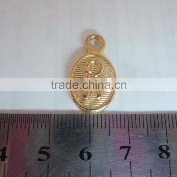 Golden Oval Shape Metal Pendants For Jewelry Making In Bulk Price From China