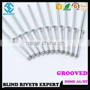 HIGH QUALITY FACTORY OPEN END ALUMINUM GROOVED BLIND RIVETS FOR WOOD photo-6