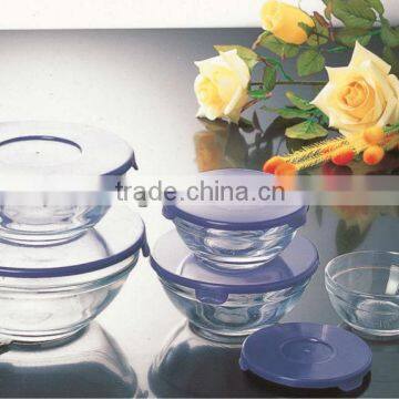 elegant design top quality round fruit glass bowl sets