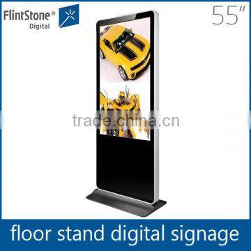 55 inch supermarket floor stand video display lcd kiosk advertising screen