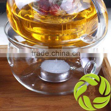 Top quality glass tea warmer wholesale teahouse teaware family teaset candle warmer