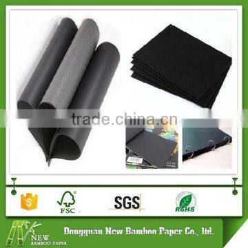 110gsm to 650gsm one side black coated cardboard paper sheets