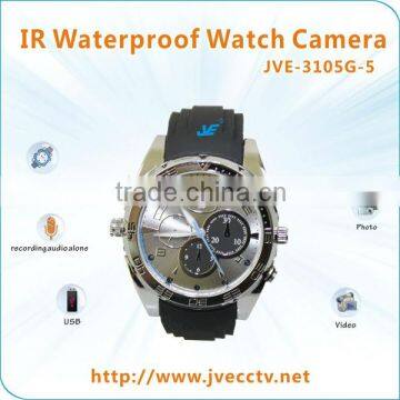 JVE-3105G-5 HD New 1920*1080P Mini DVR& DV camera watch 2GB/4GB/8GB IR Waterproof watch camera