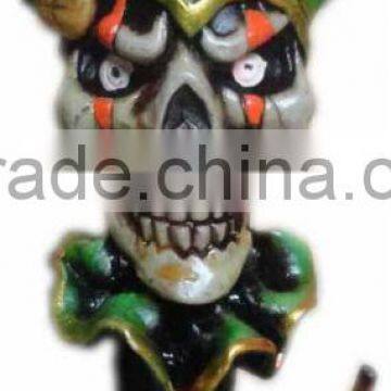 Figurine Shaped Hand Crafted Smoking Pipes - Clown Skull