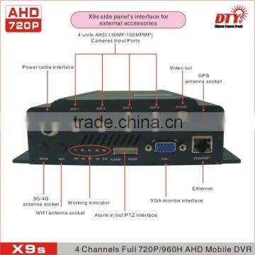Remote Control 4ch Mobile Dvr H.264 3g Wifi Gps G-sensor Vehicle Mdvr Ahd photo-2