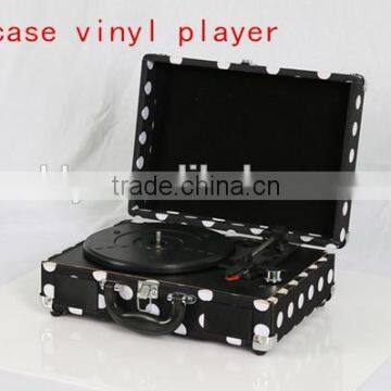 Popular Hotter USB Suitcase Vinyl Record player PU case