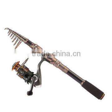 Spin Spinning Rod and Reel Combos Carbon Telescopic Fishing Rod With Reel Combo Sea Saltwater Freshwater Kit Fishing Rod Kit photo-2