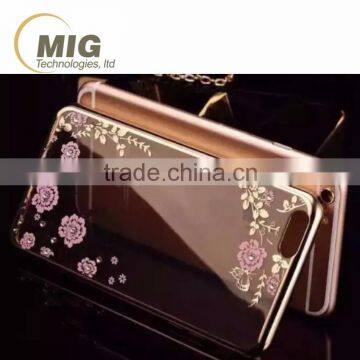 For iphone 6 case flowers garden electroplating bumper transparent TPU Cell phone case For iphone 6S case