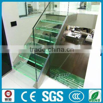 Commerical Modern Stainless Steel Laminated Glass Stairs Supplier's Choice photo-3