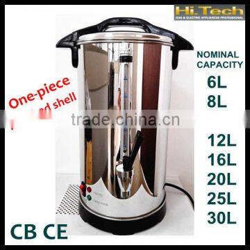 Electric Stainless Steel hot water boiler for hotel Water Urn Tea Boiler 6-30 Liters 1600W/2500W